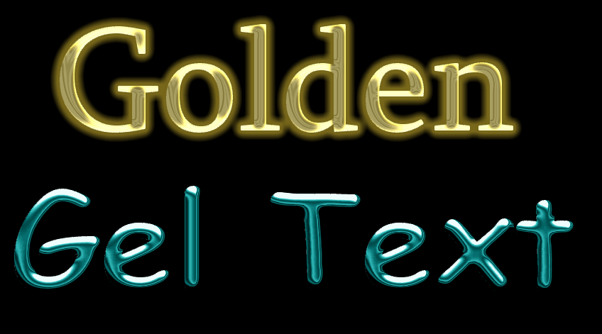 Golden & Gel Text Effect